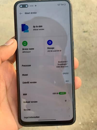 oppo reno 4 with box all ok just shade candtion see in pics