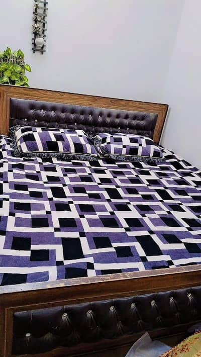 wooden bed with storage option