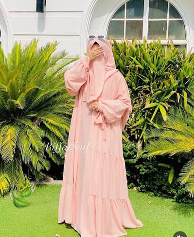4 piece layer abaya /  4 piece tie kaftan abaya