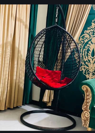 Hanging swing chair jhula with heavy guage stand