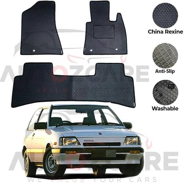 Suzuki Khyber Rexine Floor Mats (3 Pieces) for Models 1990-1999