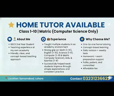 personal home tuition