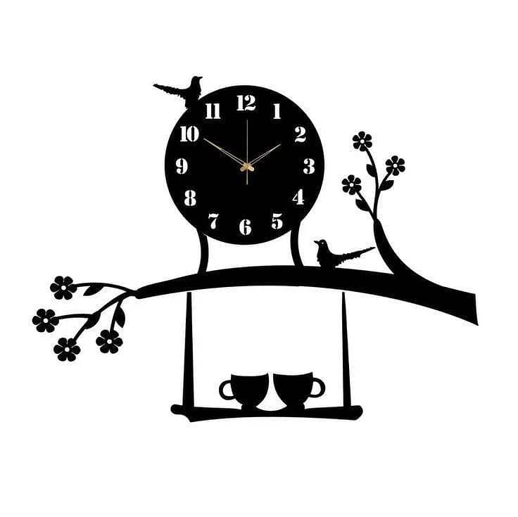 3D wall clock 12