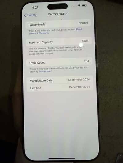 iPhone 16 Pro Max |PTA|256GB Dessert Titanium | 98% Battery | 10/10