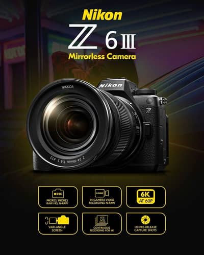 Nikon Z6III Mirrorless Camera 1 Year Official Warranty