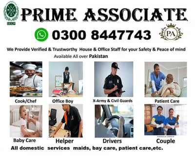 Maids / House Maids / cook / Nanny , chef / Baby Sitter maid available