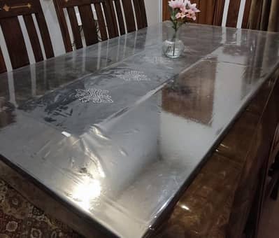 8 seater glass dining table (without chairs)
