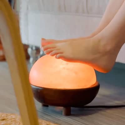 Pink Himalayan Salt  Detox Lamp For Feet & Hand Wellness