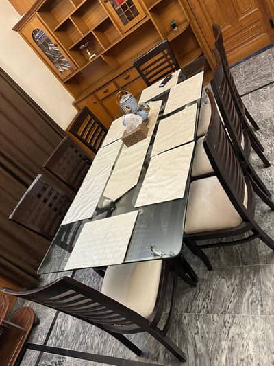 Dinning tabel glass tabel with chairs