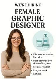 Hiring Female Graphic Designer Job Opportunity