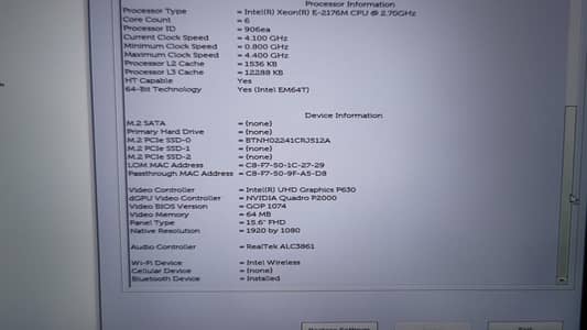 Dell precioun 7530 with 32 gb ddr 4 ram