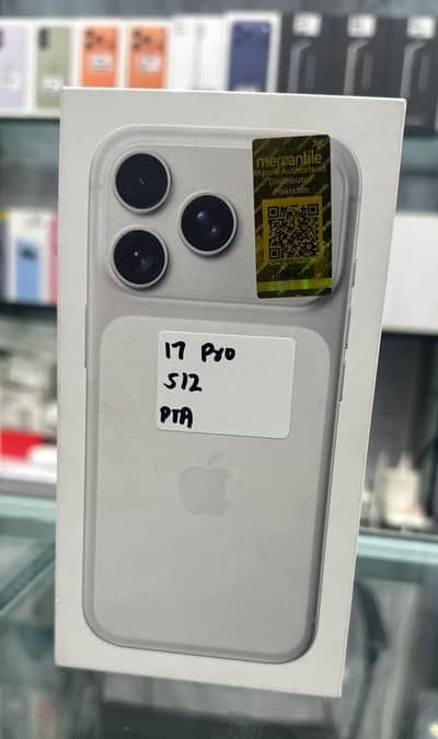 IPHONE 17 PRO 512 GB PTA APPROVED SILVER BOX PACK