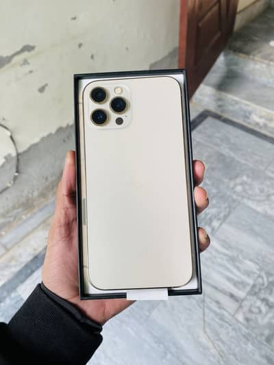 iPhone 12 pro max pta aproved 256gb full box golden