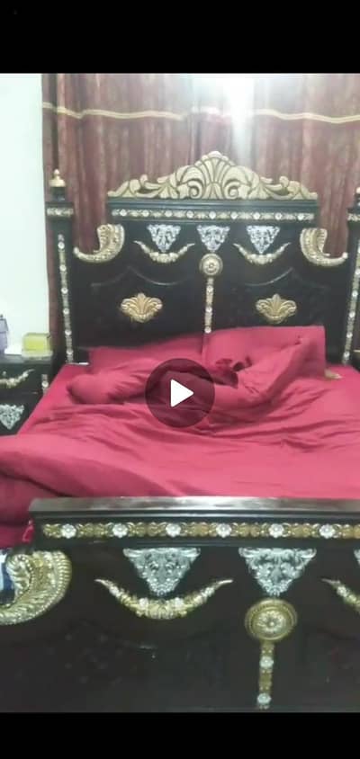 bed with side tables