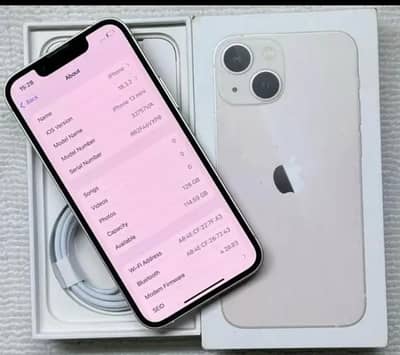 iPhone 13 mini ram 128 GB PTA approved my WhatsApp nuber 0308=3636=156