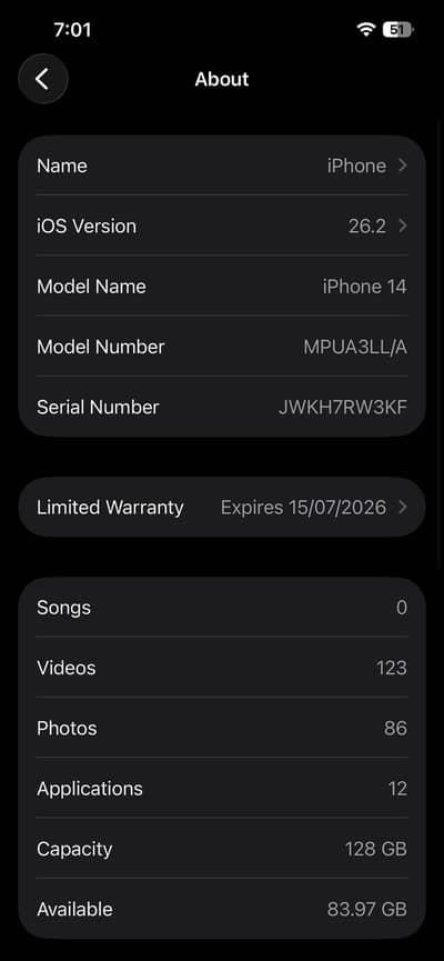 Iphone 14  128 gb 100 health for sale