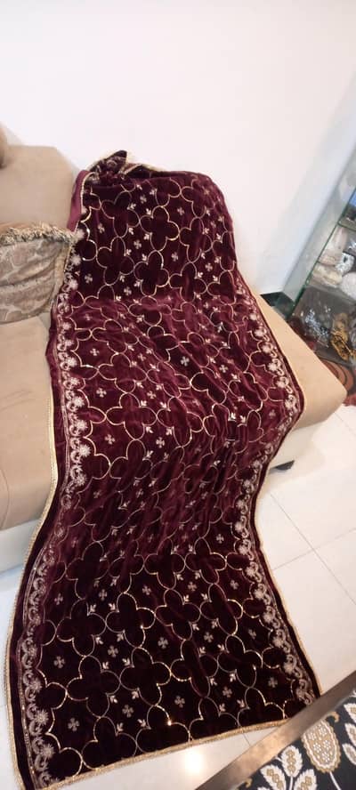 Velvet Shawl in Malai velvet