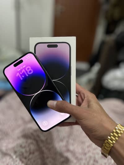 Iphone 14 pro e sim working non pta complete box 128