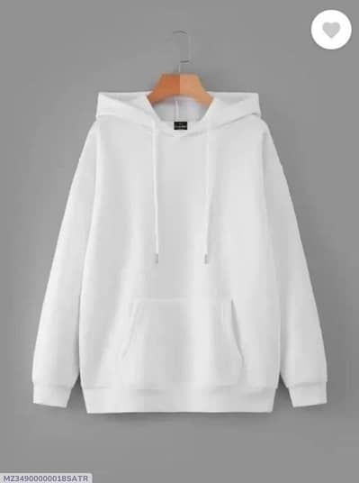 1 PC men's fleece plain hoodie