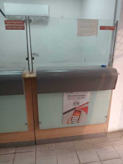 Tables n wood counter with Glass