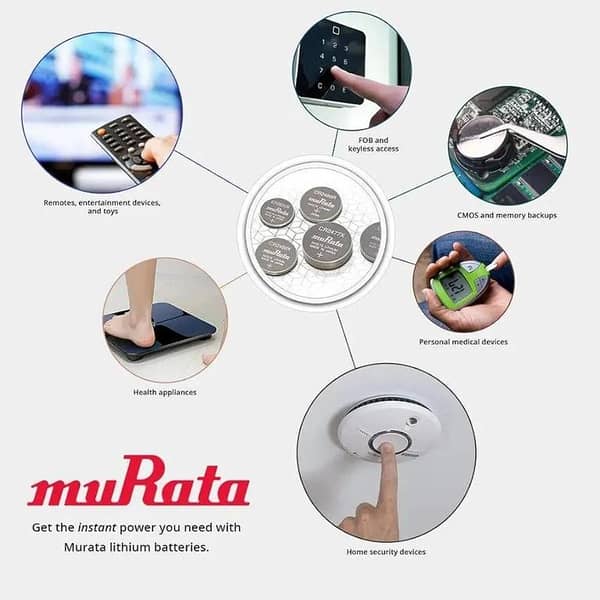 Murata CR1616| CR 1616 3V lithium ion battery Coin Cell 1pc (Car Remote Cell)