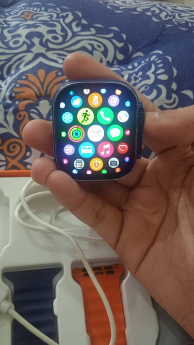 The watch is used its a Wisme E9 Ultra It have many functions Bluetoot