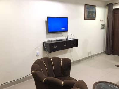 One bed full furnished flat for rent in civic center phase 4 a Bahria town Rawalpindi