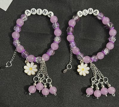 handmade alphabets beads bracelets