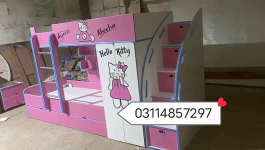 Bunk bed | Kid wooden bunker bed | Baby bed | Double bed | Triple bed