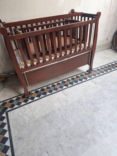 wooden cradle