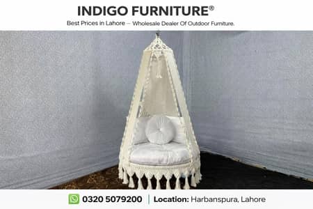 Hand made swing with cushion