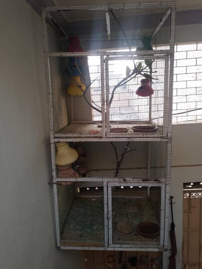 Strong Metal Bird Cage Good Condition