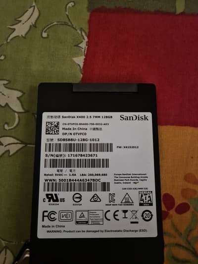 Used SanDisk 128gb ssd