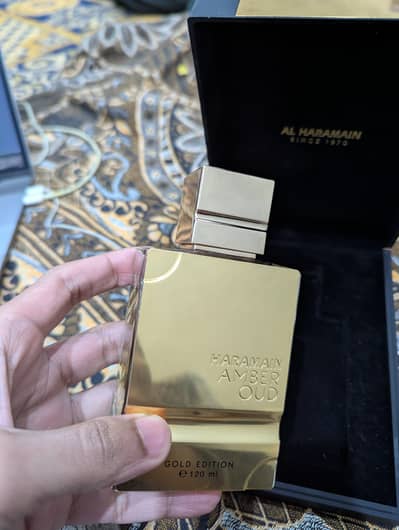 HARAMAIN AMBER OUD GOLD EDITION 120ML (Total 15 Sprays Used) Brand New