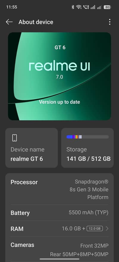 Realme gt6 16 512