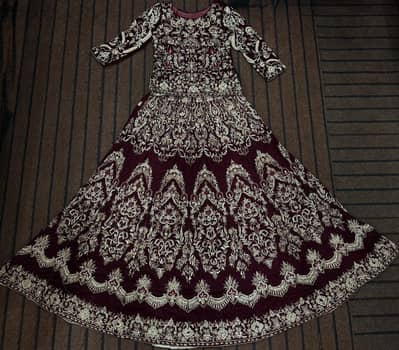 Heavy Maroon Bridal Lehnga | Luxury Embroidered