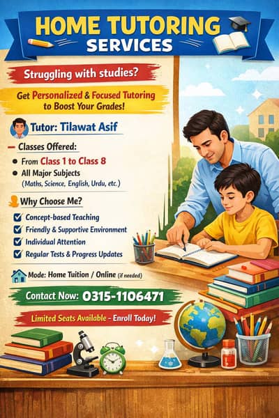 Fresh O Levels Graduate tutor available