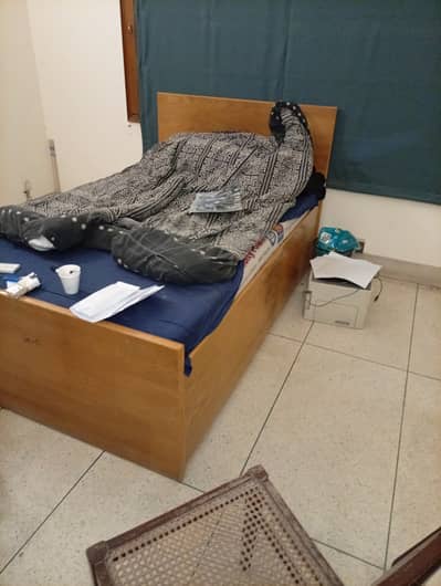 Large single bed with mattress