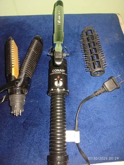 Conair Instant Heat Curling Iron with Attachments – Fully Working