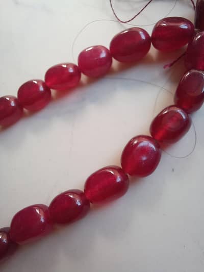 Asli Ruby Tasbeeh | Real Red Stone Tasbeeh | High Quality 