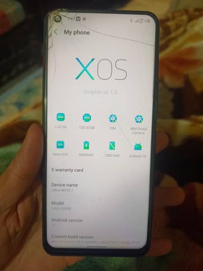 infinix not 7 . . 6 128 GB ha touch break baki al ok