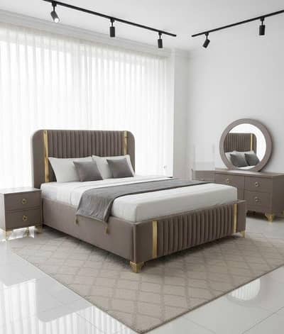 brand new king size solid wood bed set