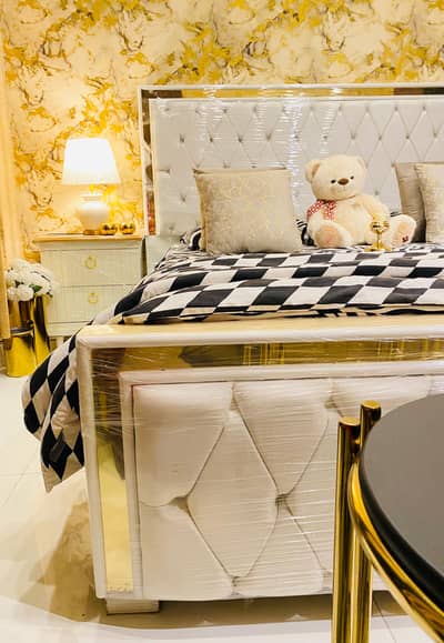 Double bed/king size bed/dressing table/bed set/Poshish bed/furniture