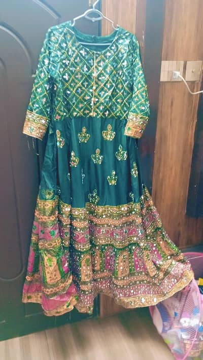 beautiful long frok with dupata