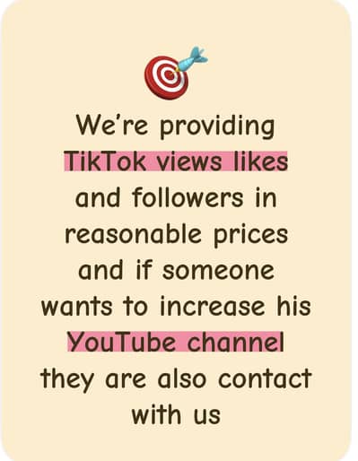 TikTok organic Views and followers and YouTube Subscribes