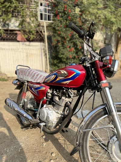 United 125 2021 model karachi number