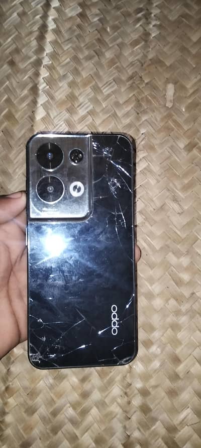 oppo Reno9 pro plus used  condition damage back and  touch glass damag