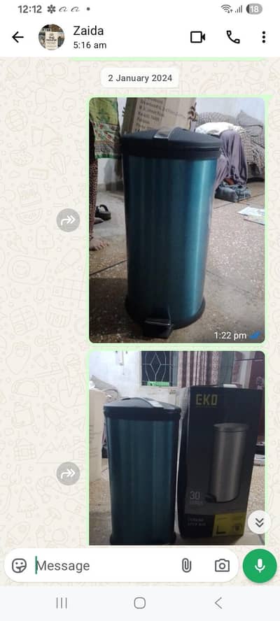 steel dustbin