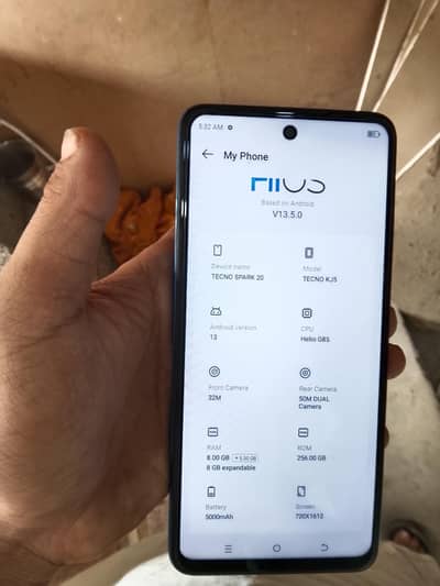 Tecno spark 20. . . 8.256