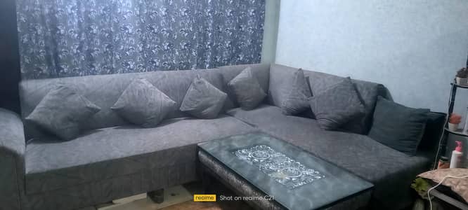 Modern Grey L-Shape Corner Sofa Set | 10/10 Condition | Almost New